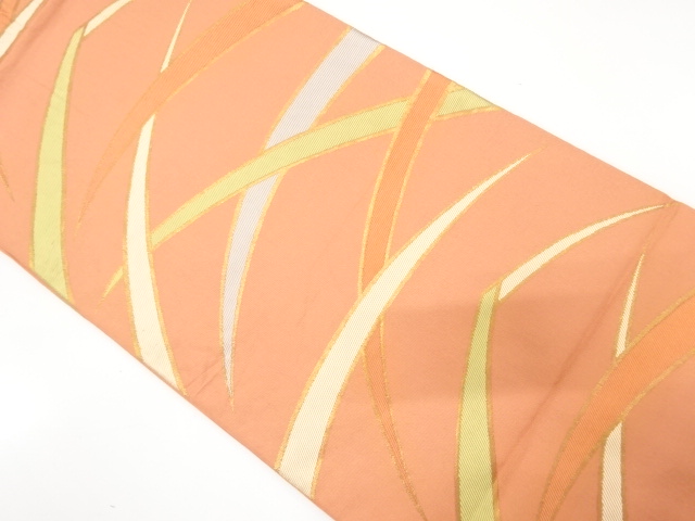 JAPANESE KIMONO / ANTIQUE FUKURO OBI / SILK / WOVEN GRASS